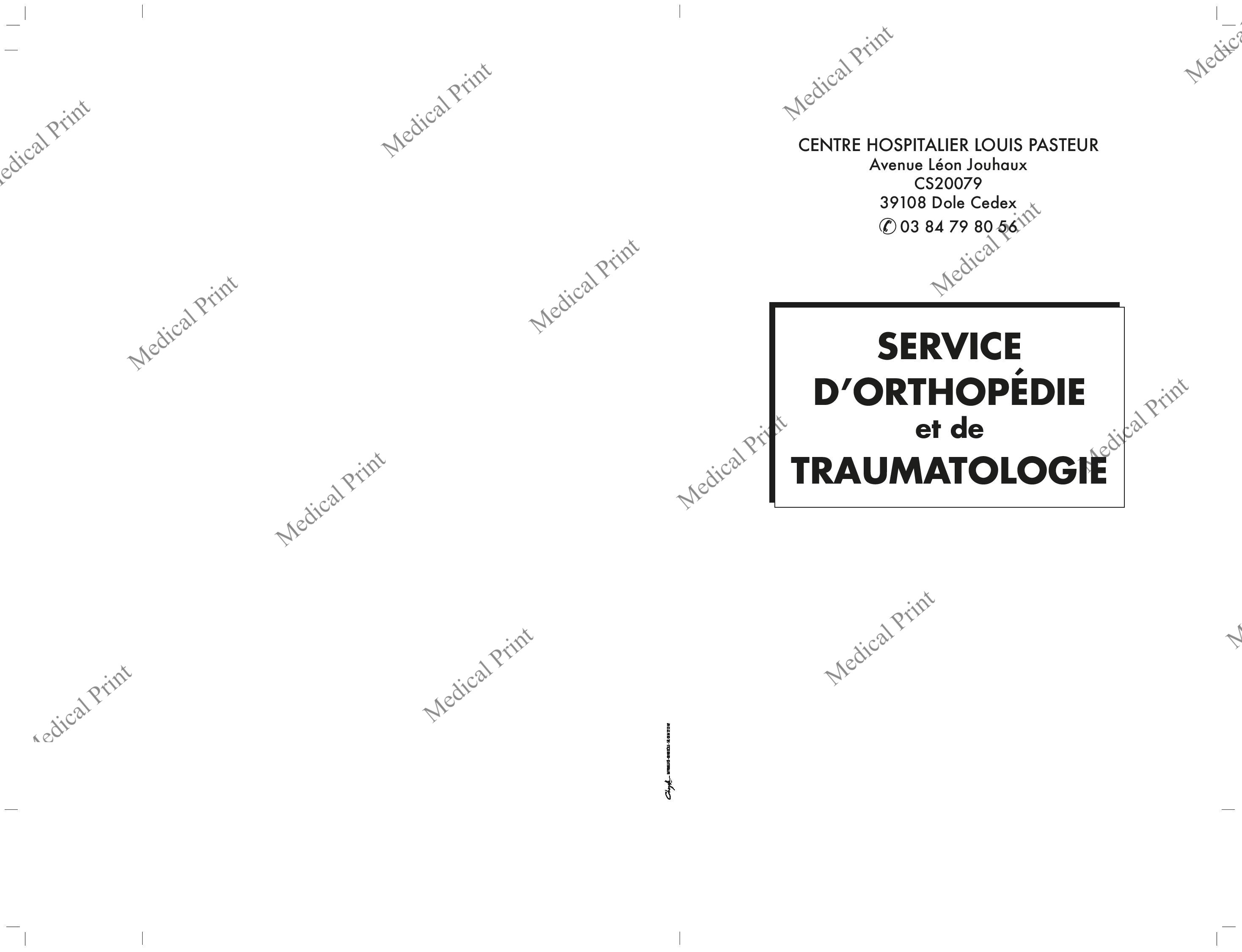 pochette service orthopédie et de traumatologie